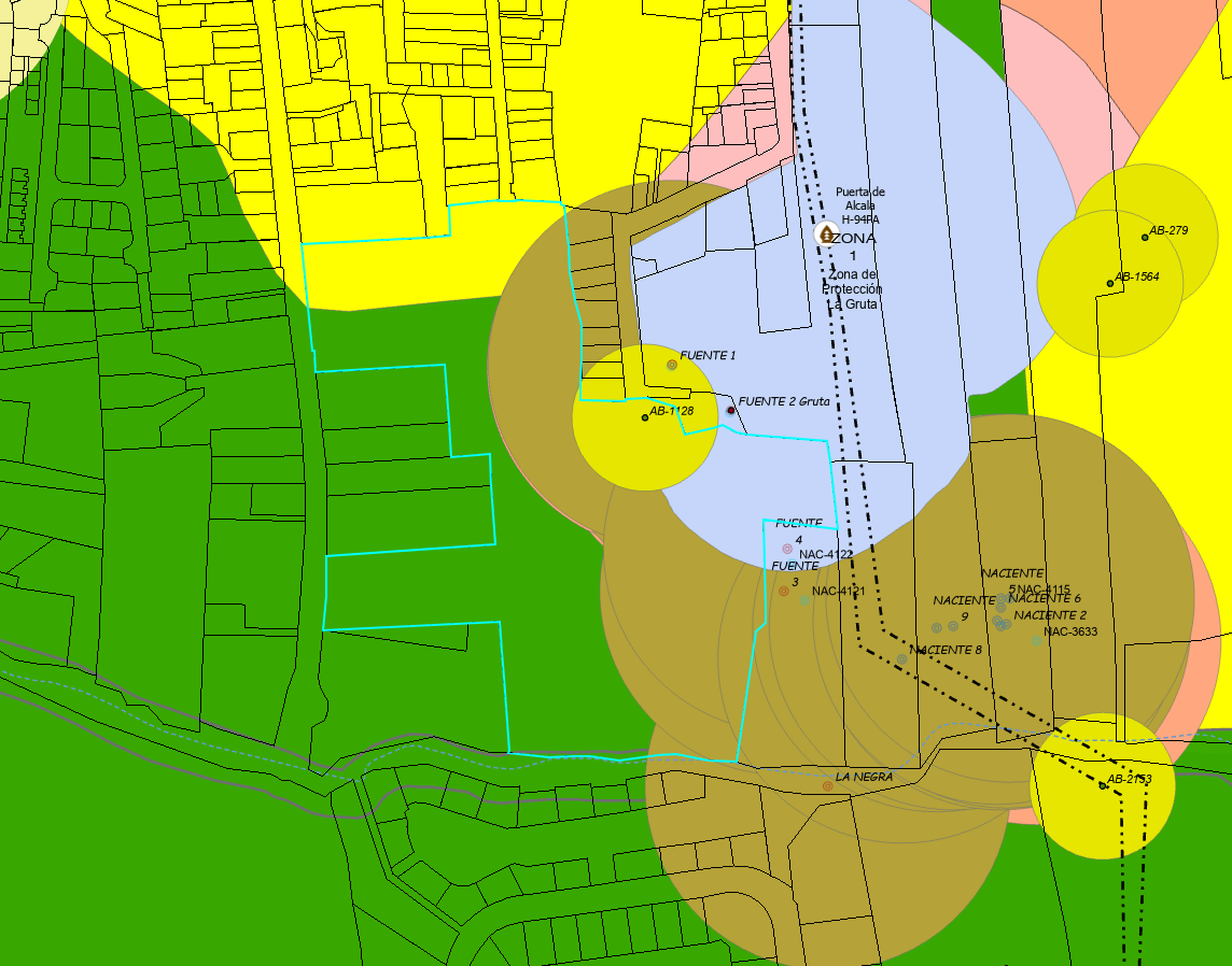 Mapa de afectaciones de la zona