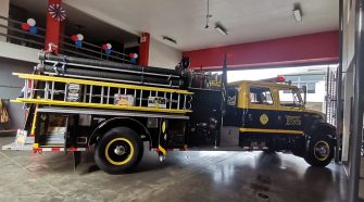 La Unidad 155 se exhibió en la Estación de Bomberos de Belén el 10 y 11 de septiembre del 2021.
