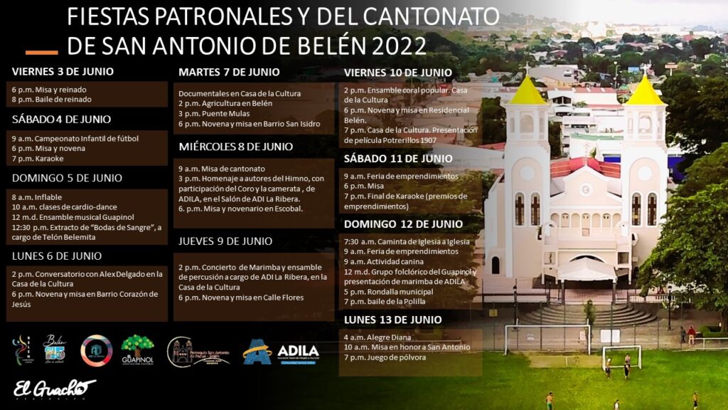 Estas son algunas de las actividades que se realizarán para celebrar a San Antonio y el cantonato de Belén.
