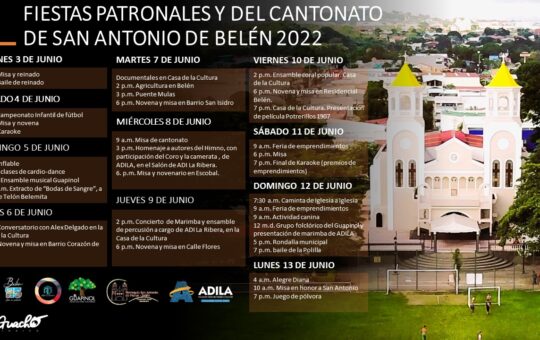 Estas son algunas de las actividades que se realizarán para celebrar a San Antonio y el cantonato de Belén.