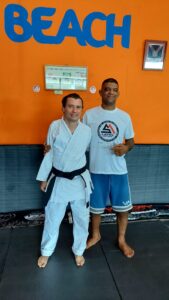 Andrés Fontana con su maestro Sydney Machado.