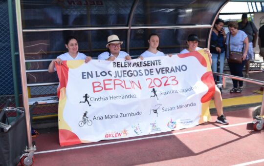 Cinthya Hernández, Francini Villalobos , Ana María Zumbado y Susan Miranda viajarán a Alemania en el 2023. Fotografía del Comité Cantonal de Deportes y Recreación de Belén.