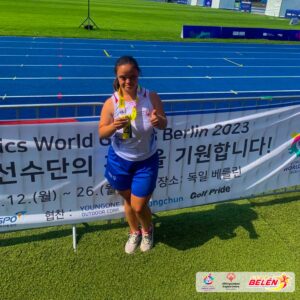 Cinthya Hernández, integrante de la delegación de atletismo. Foto por el Comité Cantonal de Deportes y Recreación de Belén.