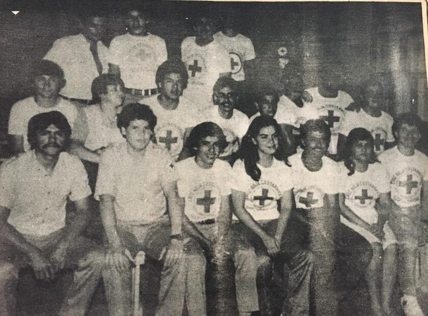 Cuerpo de socorristas en 1983.