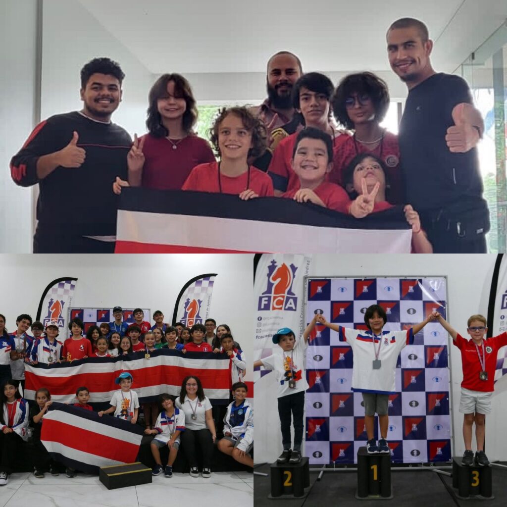 Estos son algunos de los participantes belemitas en las diferentes competiciones de ajedrez. Foto cortesía de Asociación Capa Blanca Ajedrez Belén.