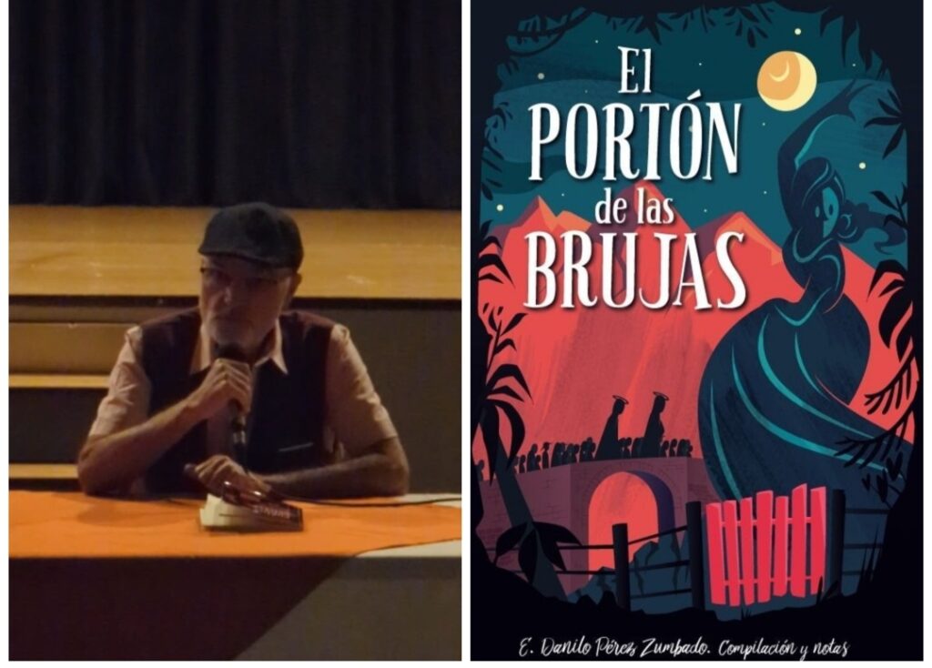 Danilo Pérez Zumbado presentó la II Edición del Libro “El Portón de las Brujas”, libro que recopila una serie de relatos de autores belemitas. En esta nueva edición se han incorporado dos personas, por lo que el libro ahora cuenta con los relatos de 27 personas coautorías. Foto de Manuel Zumbado Corrales. 