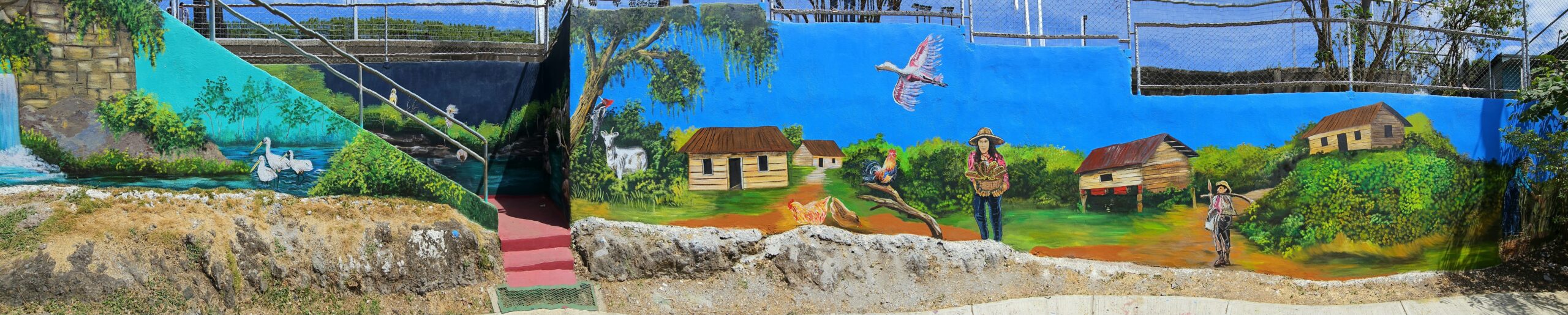 Continuación del mural de San Vicente. Foto: Daniel Alvarado Luna.