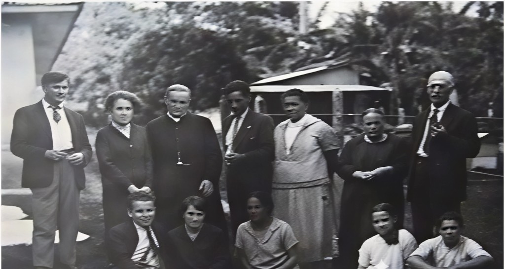 Billo Sánchez y su familia en casa de Francisco Vidarroeta. Foto: Edith Sánchez Borbón.