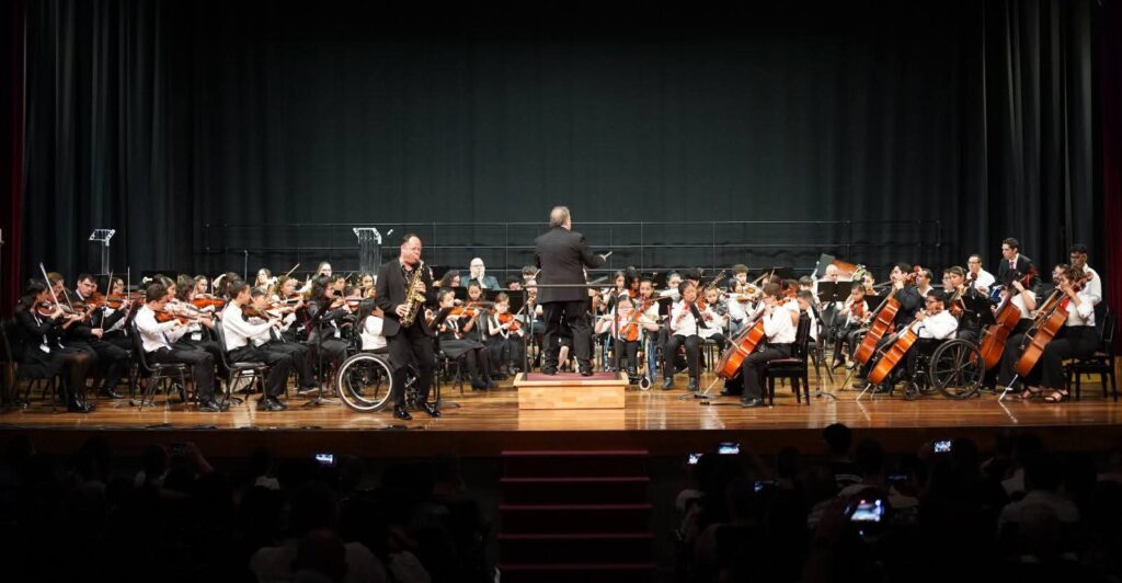 Presentación de la Orquesta Sinfónica de Belén en el Teatro Nacional. Foto: Teatro Nacional