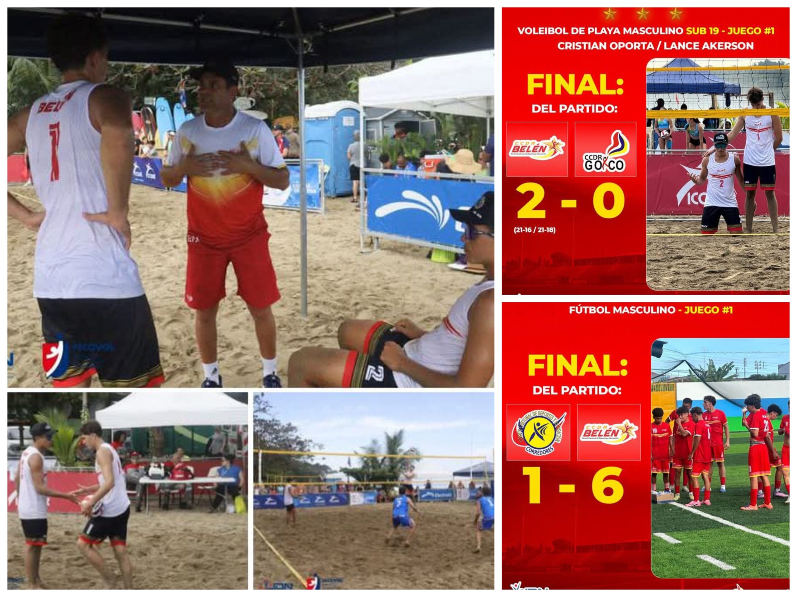 Belén obtiene resultados positivos en el arrance de las justas deportivas. Fotos del CCDR Belén. 