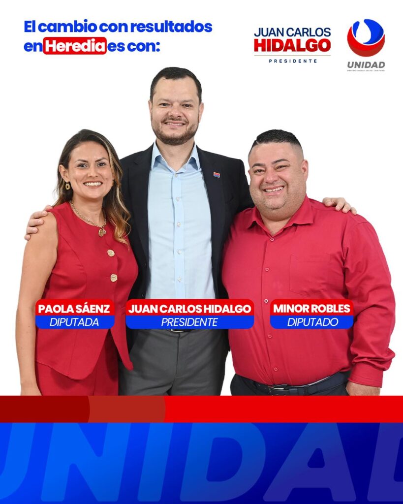 Excandidaturas del PUSC para la provincia de Heredia. Foto: Partido Unidad Social Cristiana.