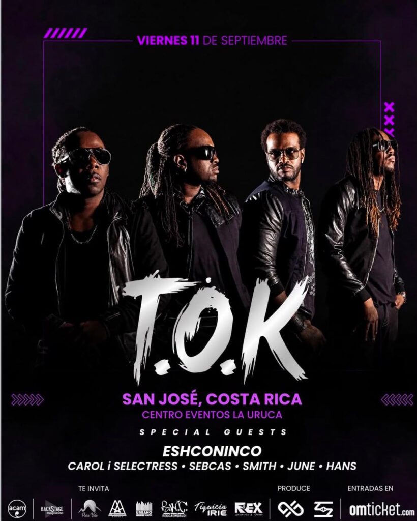 Flyer del evento de T.O.K en Costa Rica.