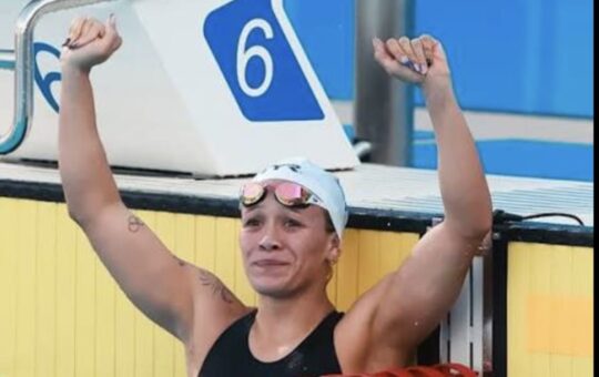 Un nuevo logro en la carrera de la nadadora belemita Alondra Ortiz. Foto de prensa Juegos Centroamericanos 2026.