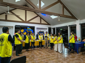 Juramentación de la nueva Junta Directiva del Club de Leones. Foto: Club de Leones de Belén.