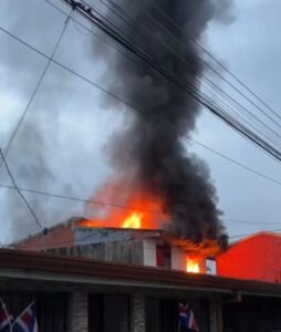 Incendio en La Asunción.